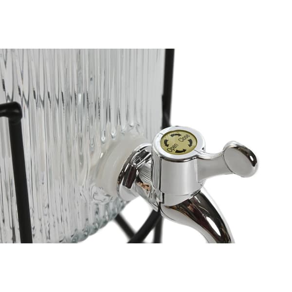 Vandbeholder Home ESPRIT Sort Metal Silikone Krystal ABS 5 L 19,6 x 23,5 x 40,5 cm