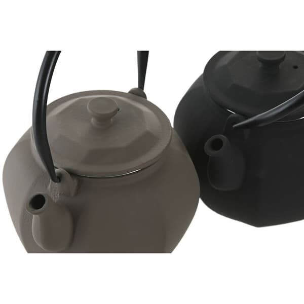 Tekande Home ESPRIT Sort Beige Rustfrit stål Jern 780 ml (2 enheder)