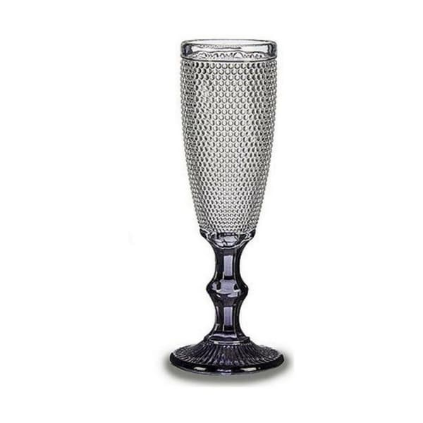Champagneglas Vivalto Gennemsigtig Antracit Glas 185 ml