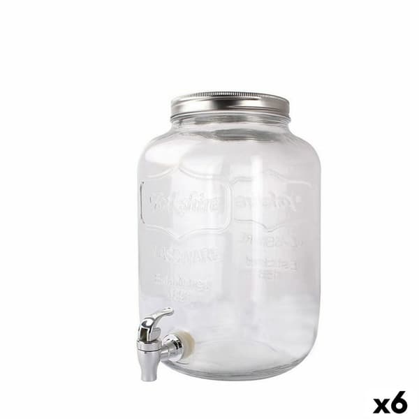 Vattenbehållare med kran La Mediterránea Glas 4 L (6 antal)