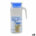 Miniatyrbild 1 av 2: Kanna Borgonovo Igloo Transparent Glas Blå 1,2 L (6 antal)
