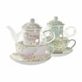 Miniatyrbillede 1 af 4: Tekande DKD Home Decor Krystal Porcelæn Pink Gennemsigtig Hvid Grøn (2 enheder)