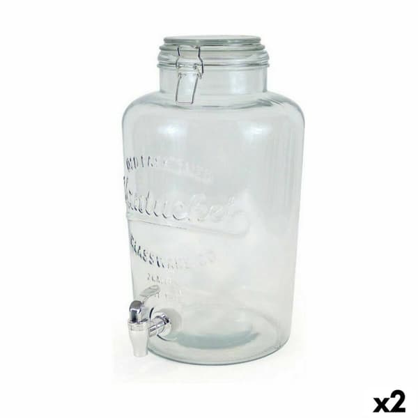 Drinksdispenser La Mediterránea Vandhane Glas 8 L (2 enheder)