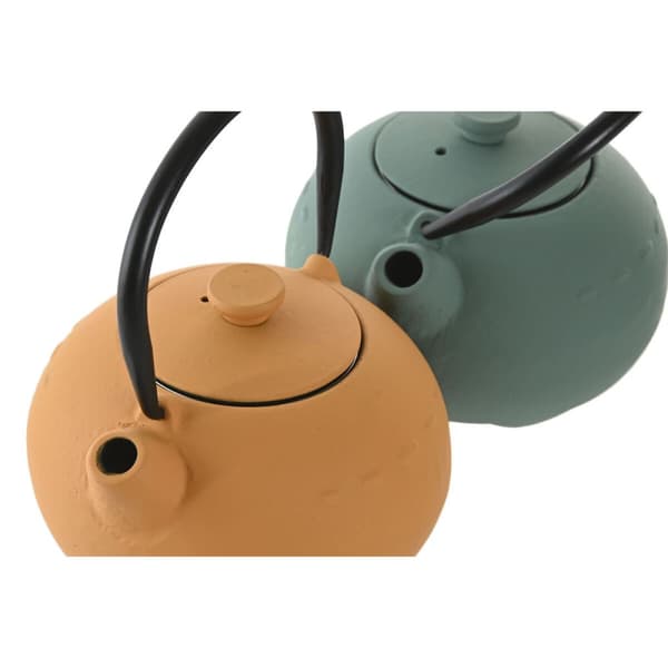 Tekande Home ESPRIT Gul Grøn Rustfrit stål Jern 350 ml (2 enheder)
