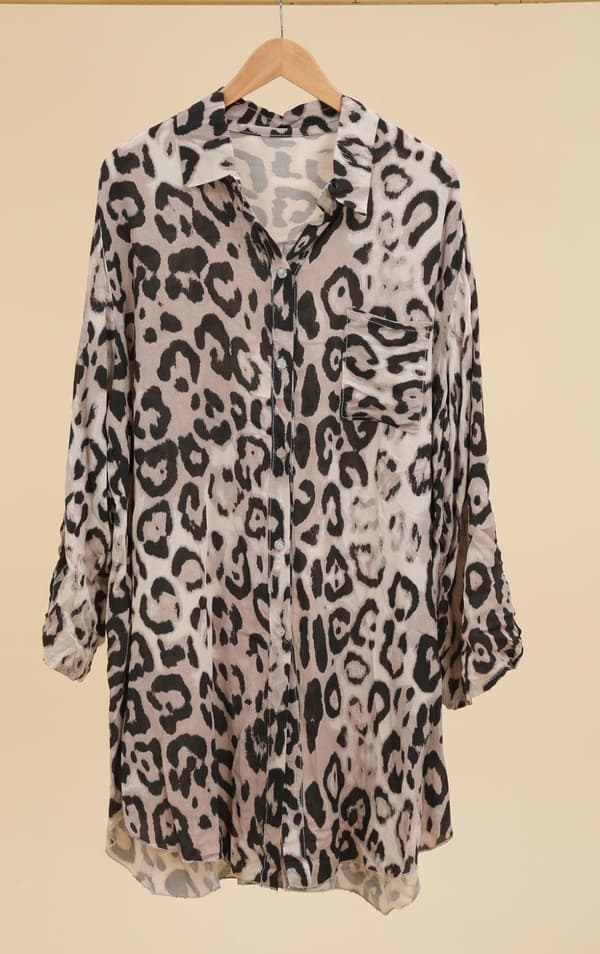 Chana - Långskjorta CH306 Leopard