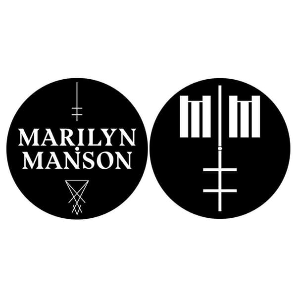Marilyn Manson Turntable Slipmat Set: Logo/Cross (Retail Pack)