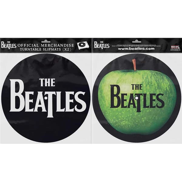 The Beatles Turntable Slipmat Set: Drop T Logo & Apple (Retail Pack)