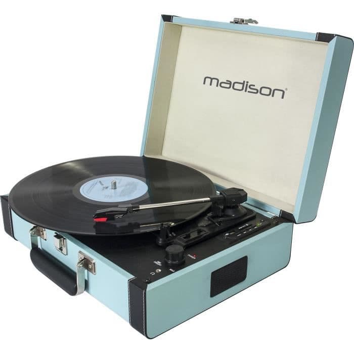 MADISON 10-5550MA Drejeskive - Bluetooth, USB, SD & optagefunktion - Blå