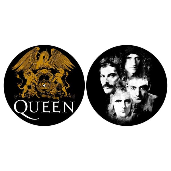 Queen Turntable Slipmat Set: Crest & Faces (Retail Pack)