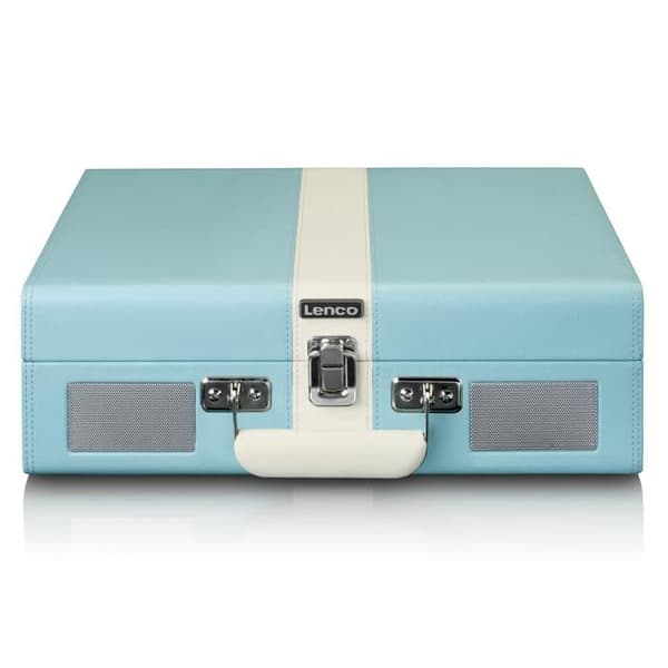 Classic Phono TT-110BUWH - Bluetooth® skivspelare med inbyggda högtalare - Blåvit
