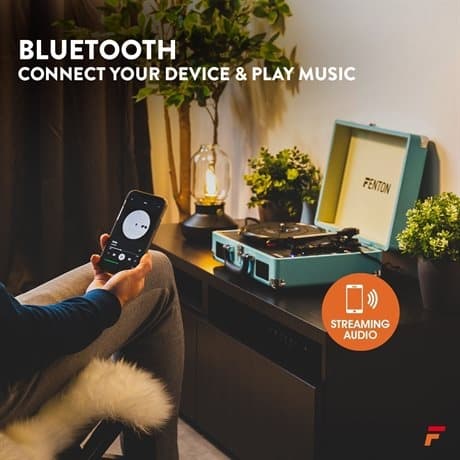 Fenton RP115 Retro skivspelare med Bluetooth och USB - Blå
