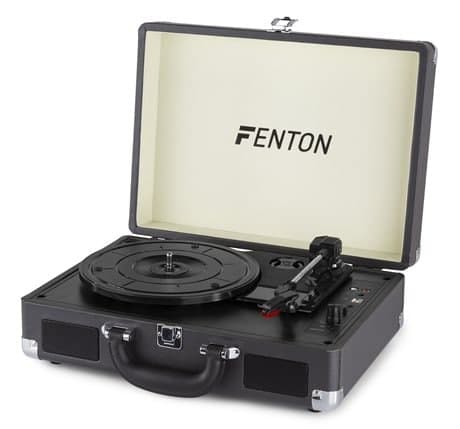 Fenton RP115 retro skivspelare svart/grå