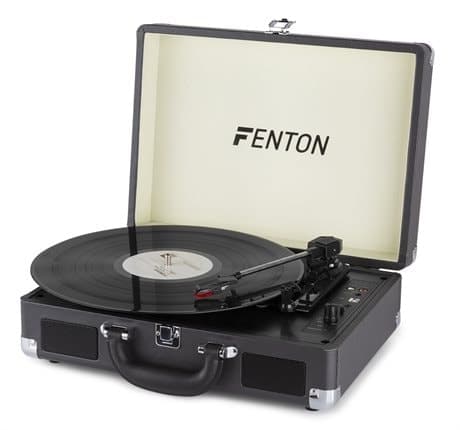 Fenton RP115 retro skivspelare svart/grå