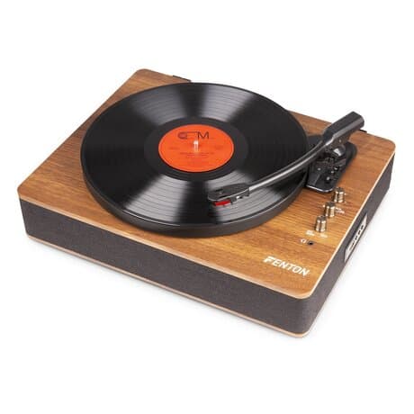 Fenton RP162 hifi retro skivspelare med Bluetooth och högtalare - Brun