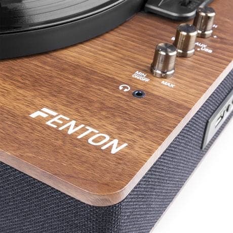 Fenton RP162 hifi retro skivspelare med Bluetooth och högtalare - Brun