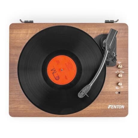 Fenton RP162 hifi retro skivspelare med Bluetooth och högtalare - Brun