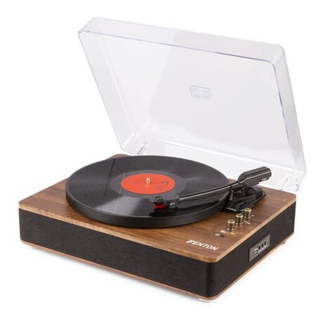 Fenton RP162 hifi retro skivspelare med Bluetooth och högtalare - Brun