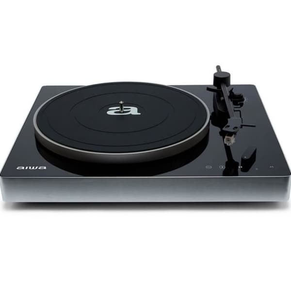 Aiwa APX-680BT svart vinyl skivspelare Bluetooth 2 hastigheter 33/45 rpm magnetisk aluminiumkapsel