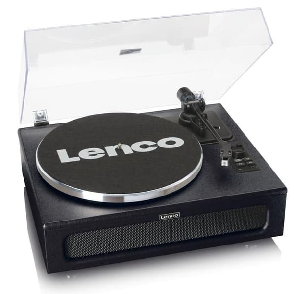 Lenco LS-430BK - Skivspelare med 4 inbyggda högtalare - Svart