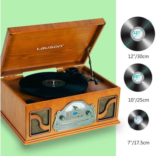 Lauson IVX22 Bluetooth multifunktions skivspelare med USB-kodning spelar in MP3, CD-spelare, FM-radio, högtalare