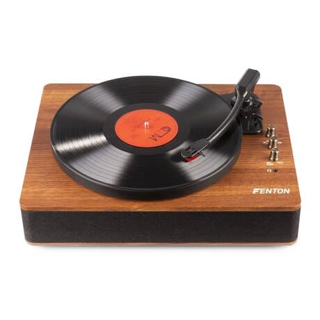 Fenton RP162D hifi retro skivspelare med Bluetooth och högtalare - Mörkbrun (valnöt)
