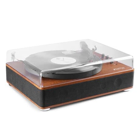 Fenton RP162D hifi retro skivspelare med Bluetooth och högtalare - Mörkbrun (valnöt)