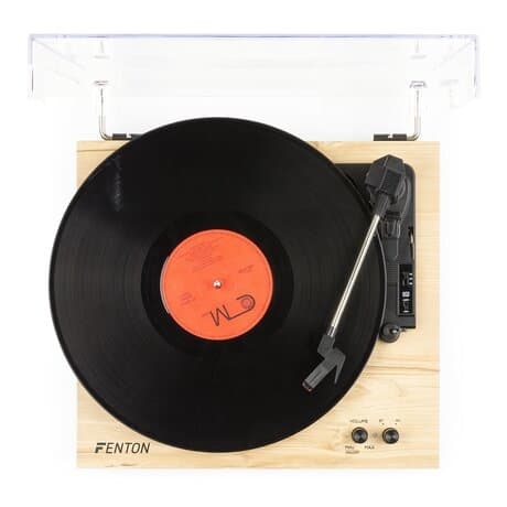 Fenton RP165L retro skivspelare med Bluetooth och högtalare - ljust Trä (Lightwood)