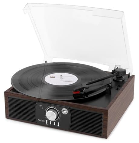 Fenton RP175DW retro skivspelare med Bluetooth och USB-anslutning - Mörk trä