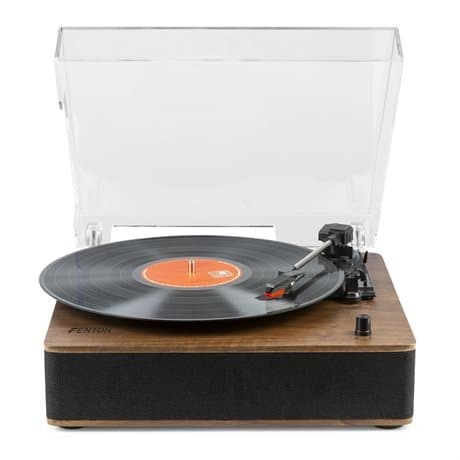Fenton RP161 retro skivspelare Bluetooth - Inbyggda högtalare - Stereo - Valnöt