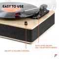 Miniatyrbild 8 av 11: Fenton RP161LW retro skivspelare Bluetooth - Inbyggda högtalare - Stereo - Trä