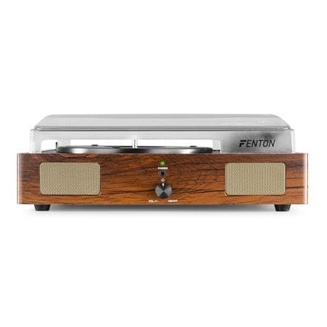 Fenton RP106W USB-skivspelare med högtalare - Brun (trä)