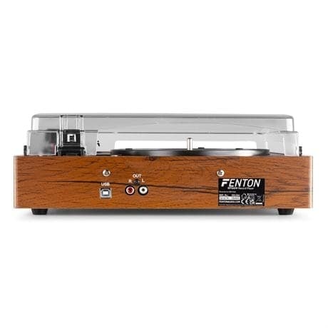 Fenton RP106W USB-skivspelare med högtalare - Brun (trä)