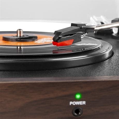 Fenton RP106DW USB-skivspelare med högtalare - Mörkbrun (trä)