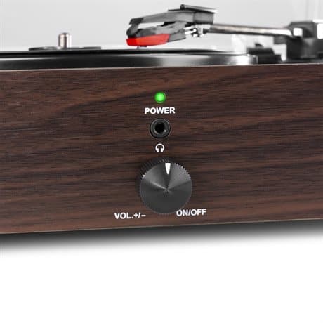 Fenton RP106DW USB-skivspelare med högtalare - Mörkbrun (trä)