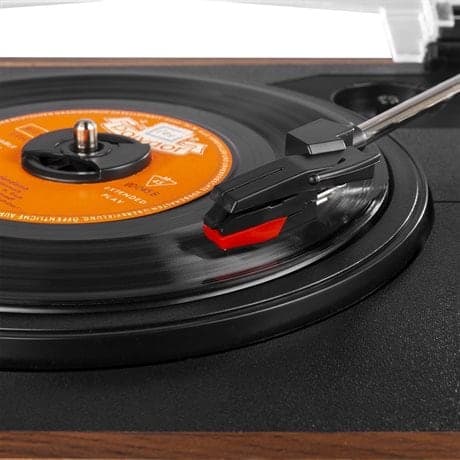 Fenton RP106DW USB-skivspelare med högtalare - Mörkbrun (trä)