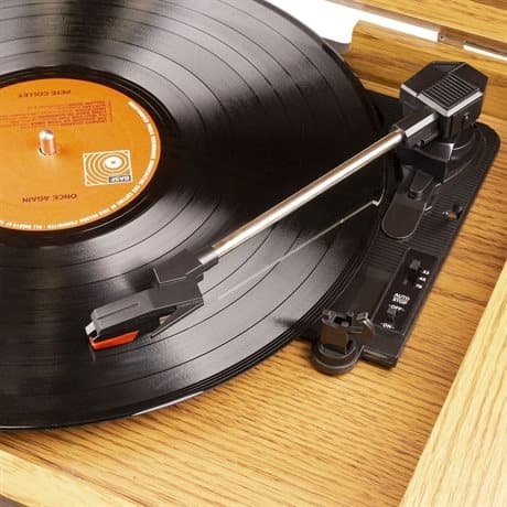 Fenton Memphis skivspelare - Bluetooth, DAB & FM, CD, kassett och mp3-spelare - Brun