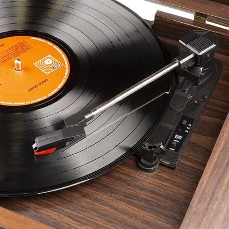Fenton Memphis skivspelare - Bluetooth, DAB & FM, CD, kassett och mp3-spelare - MörkBrun