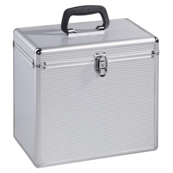 Hama LP Case 50 Aluminium Look Sølv