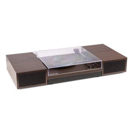 Fenton RP165D stereo skivspelare med Bluetooth och högtalare - Mörkbrun (trä)