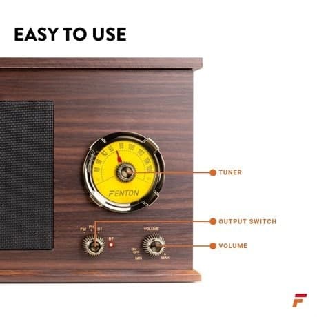 Fenton RP173 retro skivspelare med Bluetooth och radio