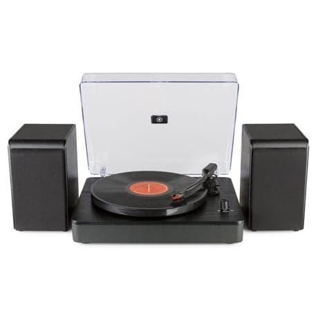 Audizio RP330 stereo skivspelare med Bluetooth och högtalare - 100W peak effekt - Svart