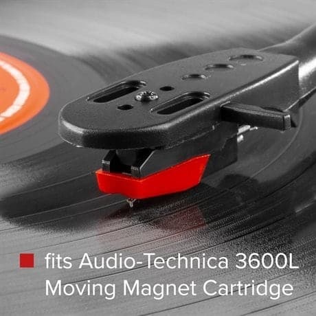 Audizio RP330 stereo skivspelare med Bluetooth och högtalare - 100W peak effekt - Svart