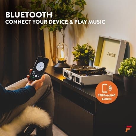 Fenton RP115G retro skivspelare med Bluetooth och USB - Cream