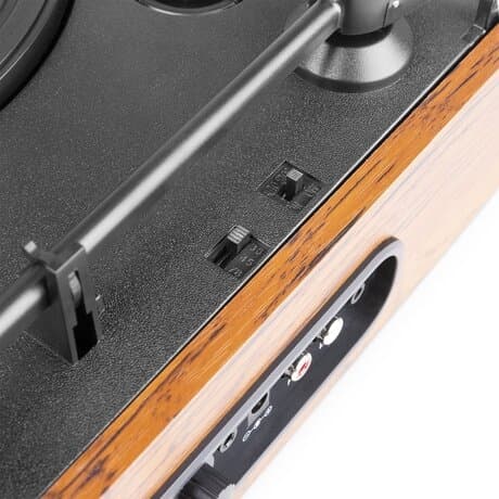 Fenton RP170L skivspelare med Bluetooth och matchande skivcase - Lightwood