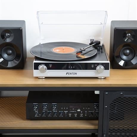Fenton RP102A skivspelare med Bluetooth, högtalare och mp3-inspelning - Silver