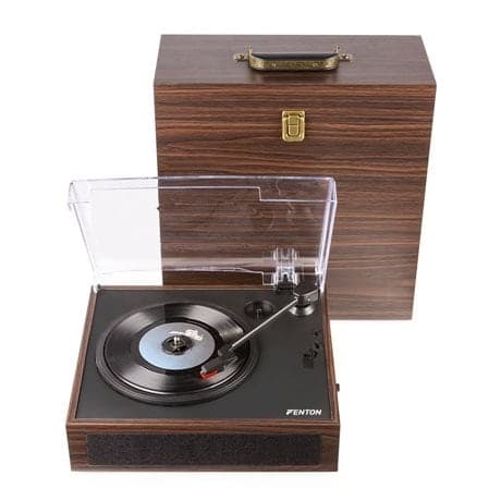 Fenton RP170D skivspelare med Bluetooth och matchande skivfodral - Darkwood