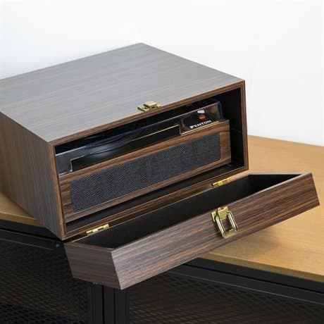 Fenton RP170D skivspelare med Bluetooth och matchande skivfodral - Darkwood