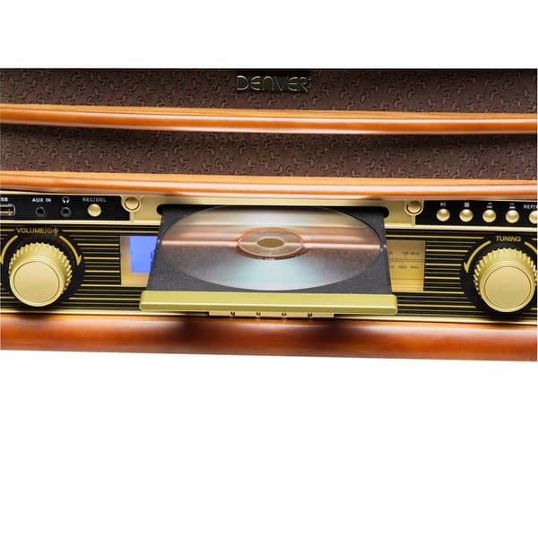 Denver Skivspelare Mcr-50mk3 Retro Brun One Size / EU Plug