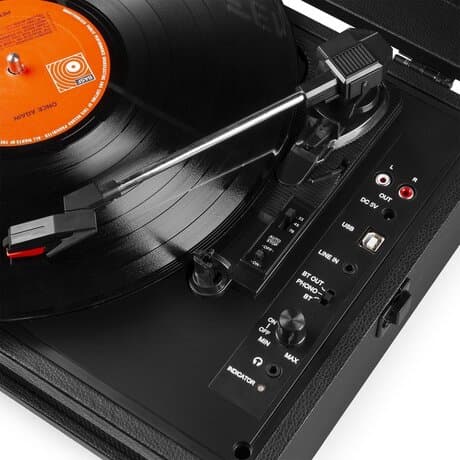 Fenton RP118B retro skivspelare med Bluetooth in/ut och USB - Svart