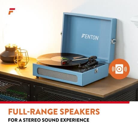 Fenton RP118E retro skivspelare med Bluetooth in/ut och USB - Blå